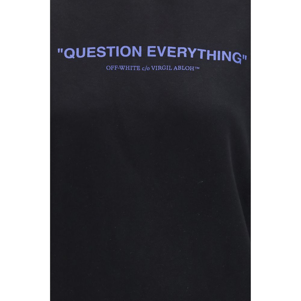 Off-White Schwarzer Baumwoll-Sweatshirt