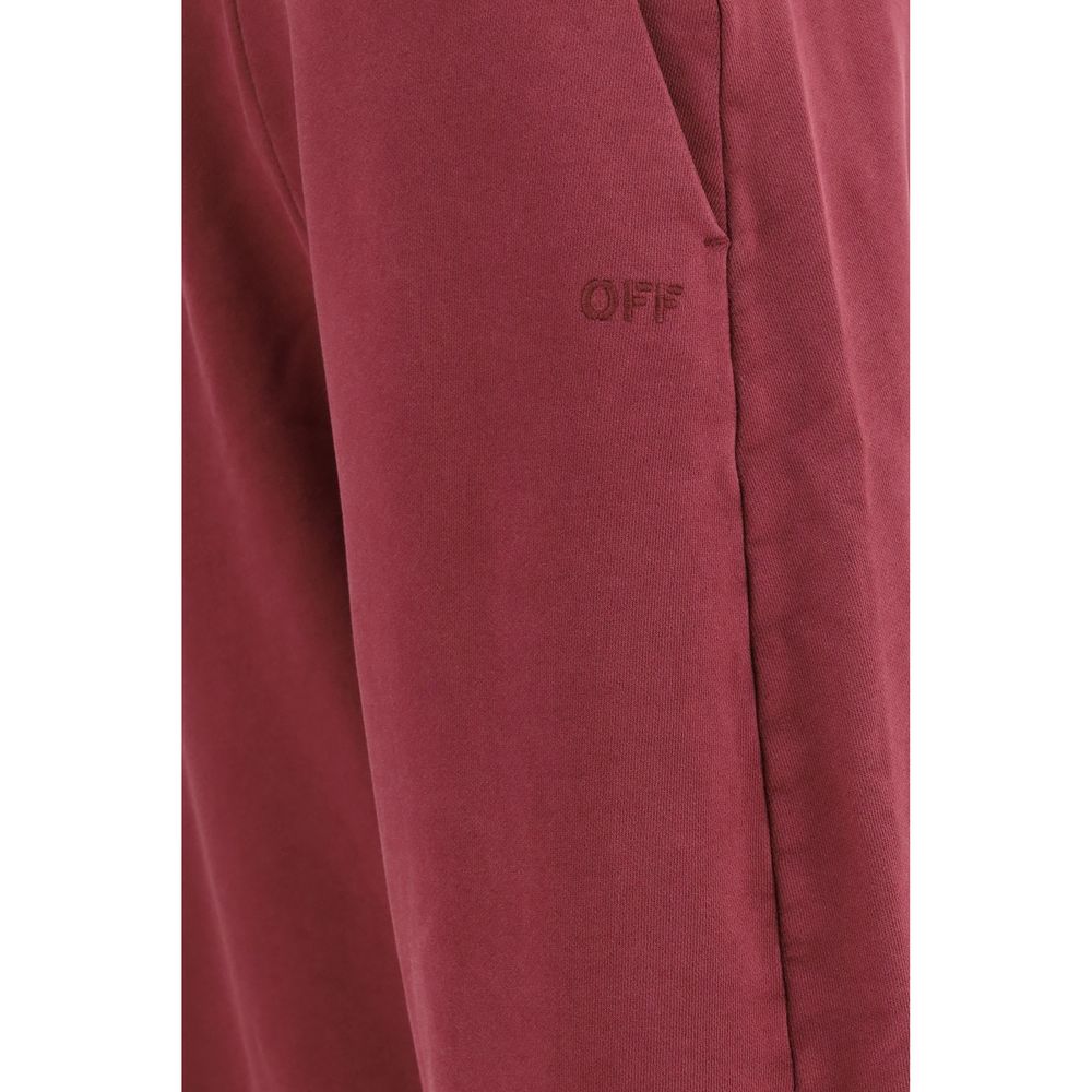 Off-White Violette Baumwollhose im Casual-Look