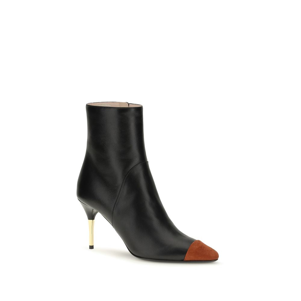 Valentino Garavani Schwarze Ankle Boots aus Kalbsleder Bos Taurus