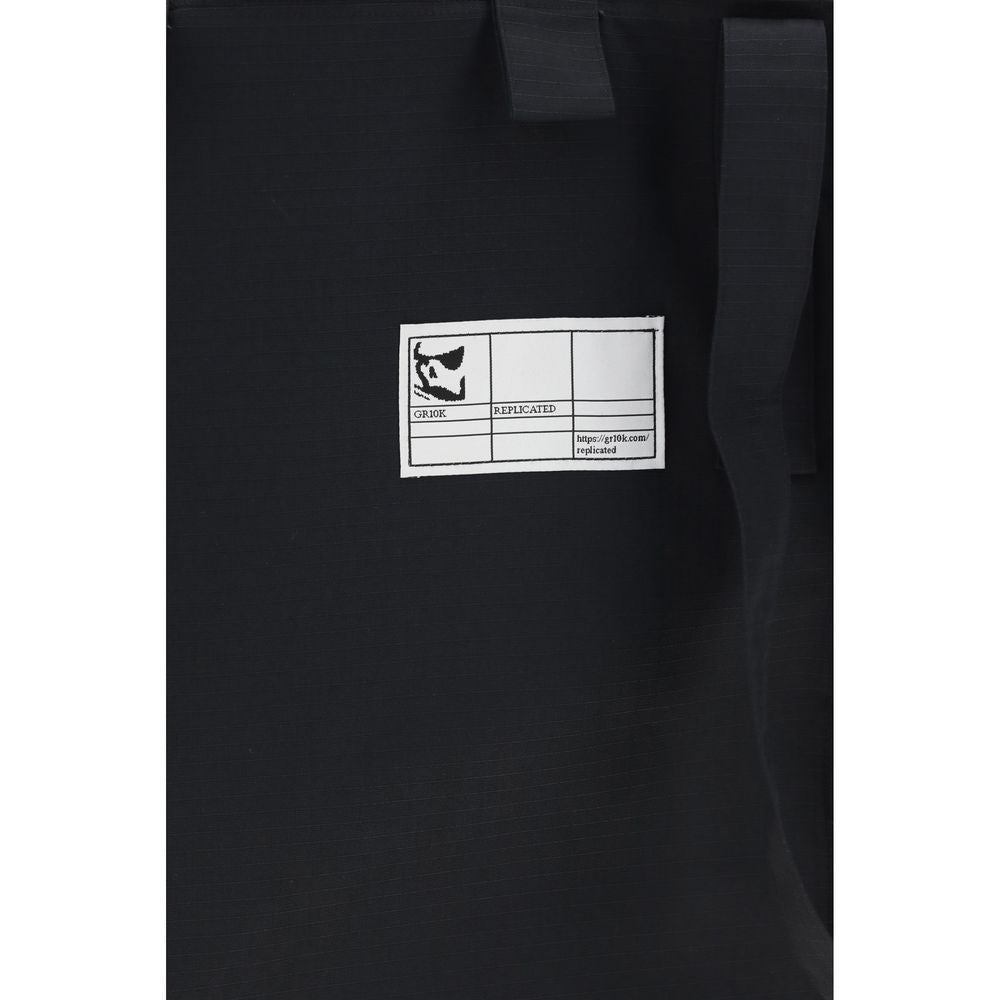 GR10K Schwarze Schultertasche aus Polyester