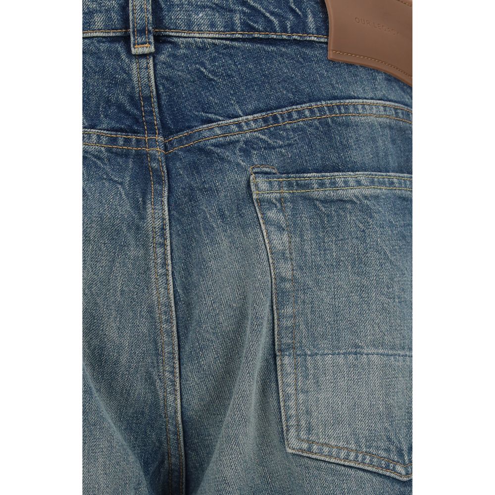 Our Legacy Blaue Baumwolljeans im Relaxed Fit