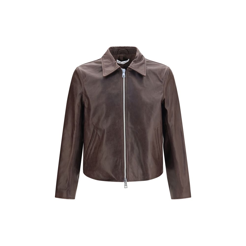 Our Legacy Braune Kalbslederjacke Bos Taurus