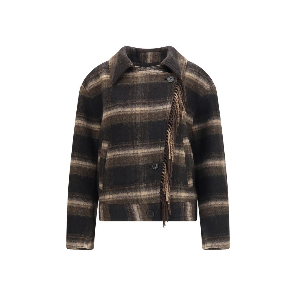 Isabel Marant Étoile Schwarzer Wollmantel Oves Aries