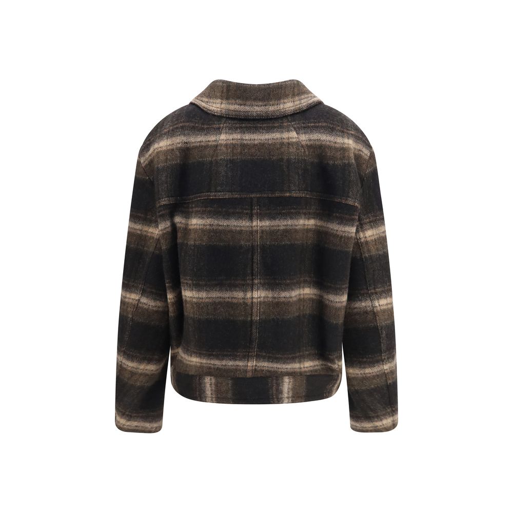 Isabel Marant Étoile Schwarzer Wollmantel Oves Aries