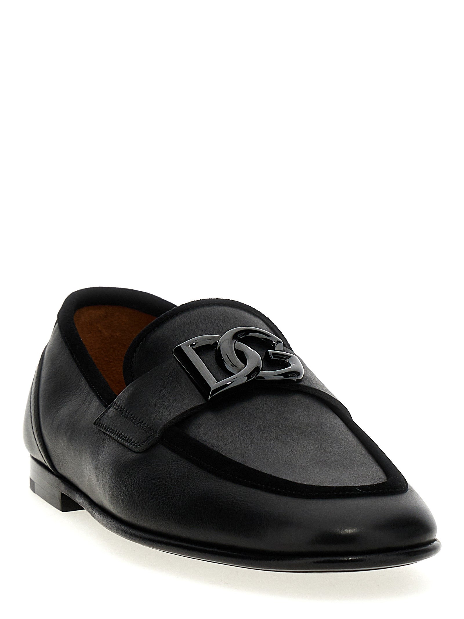 Dolce & Gabbana Schwarze Loafer aus Kalbsleder zum Hineinschlüpfen