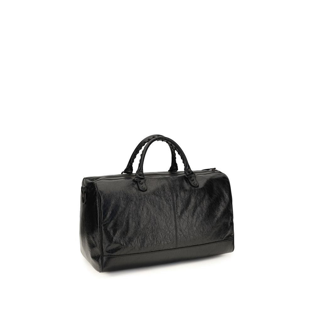 Balenciaga Schwarze Lammleder Schultertasche Ovis Aries