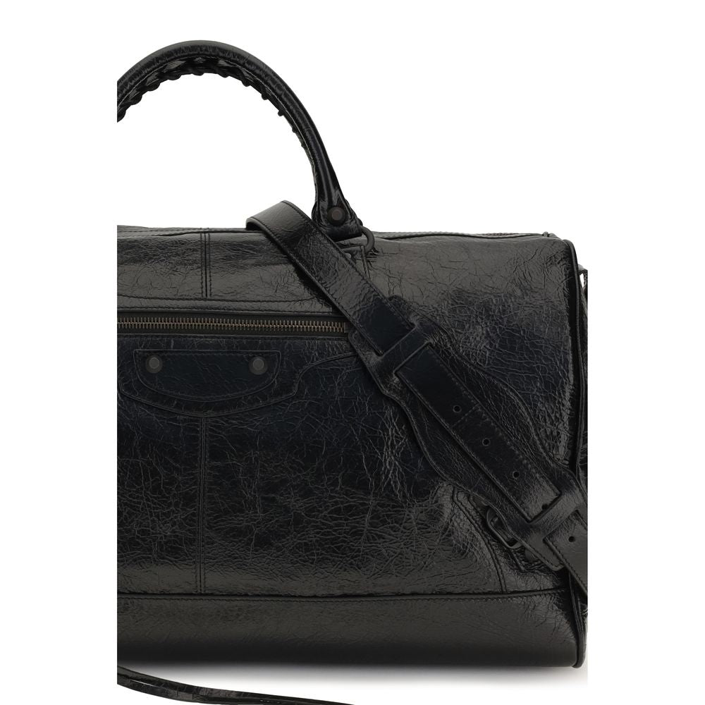 Balenciaga Schwarze Lammleder Schultertasche Ovis Aries