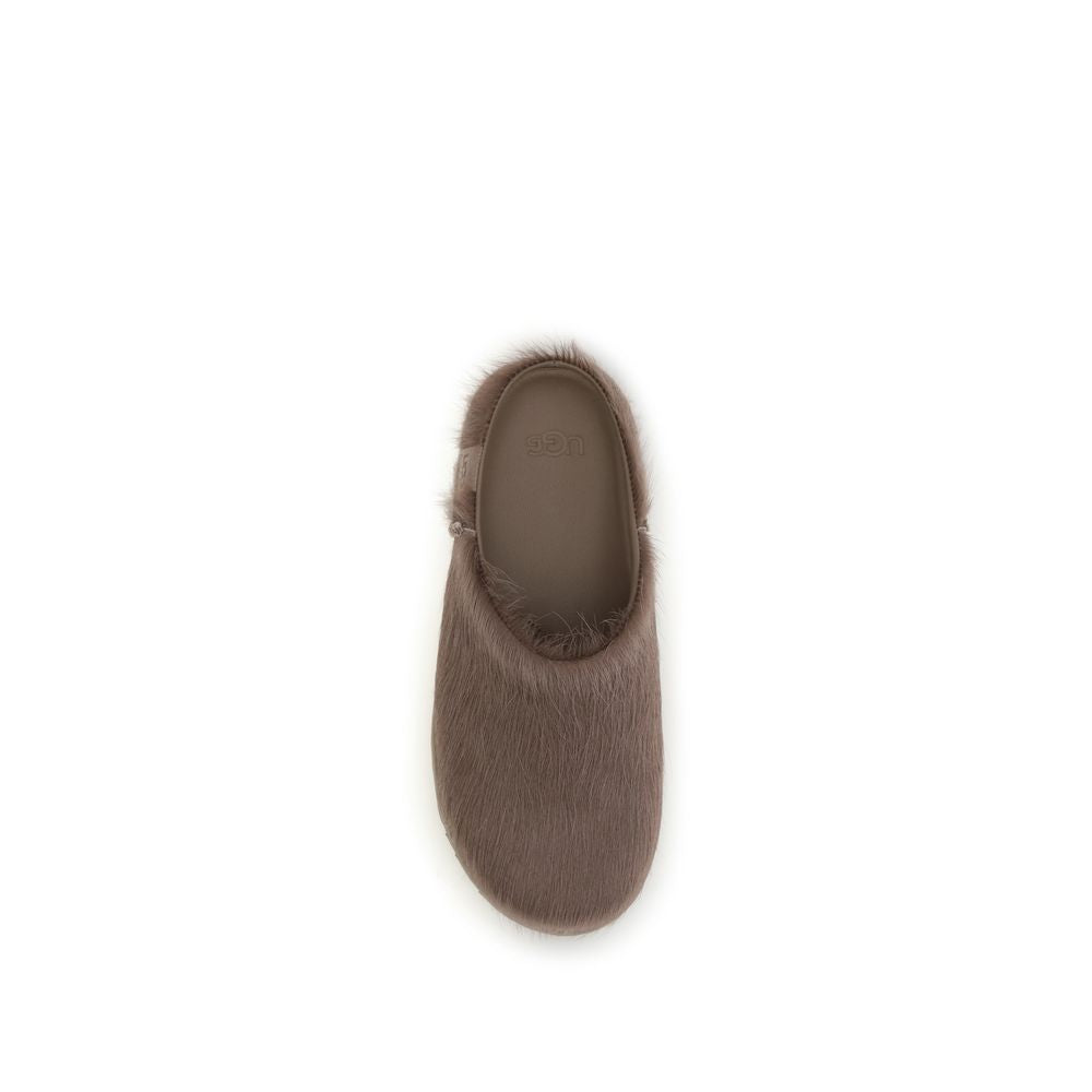 UGG Braune Nubukleder-Clogs