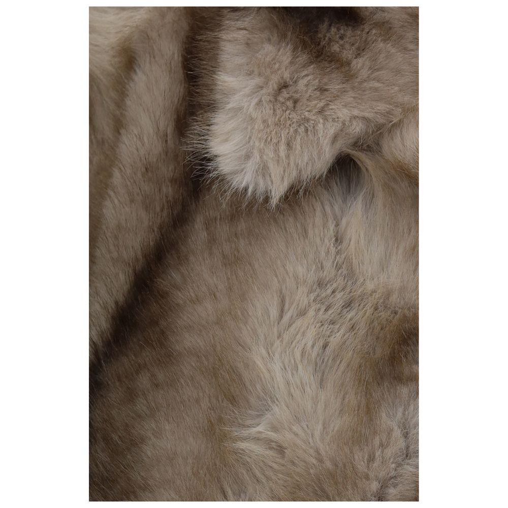 Max Mara Graue Polyester-Jacke in voller Länge