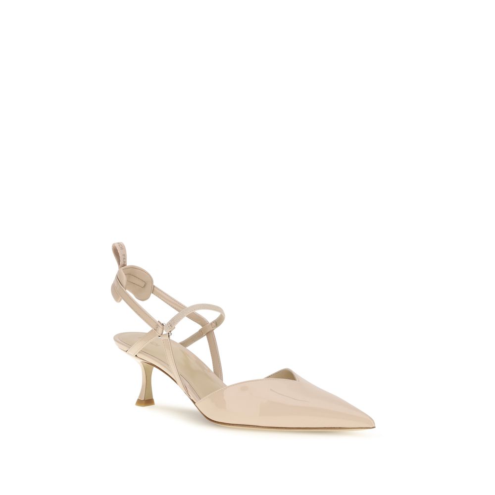 Fendi Beige Kalbsleder Bos Taurus Pumps
