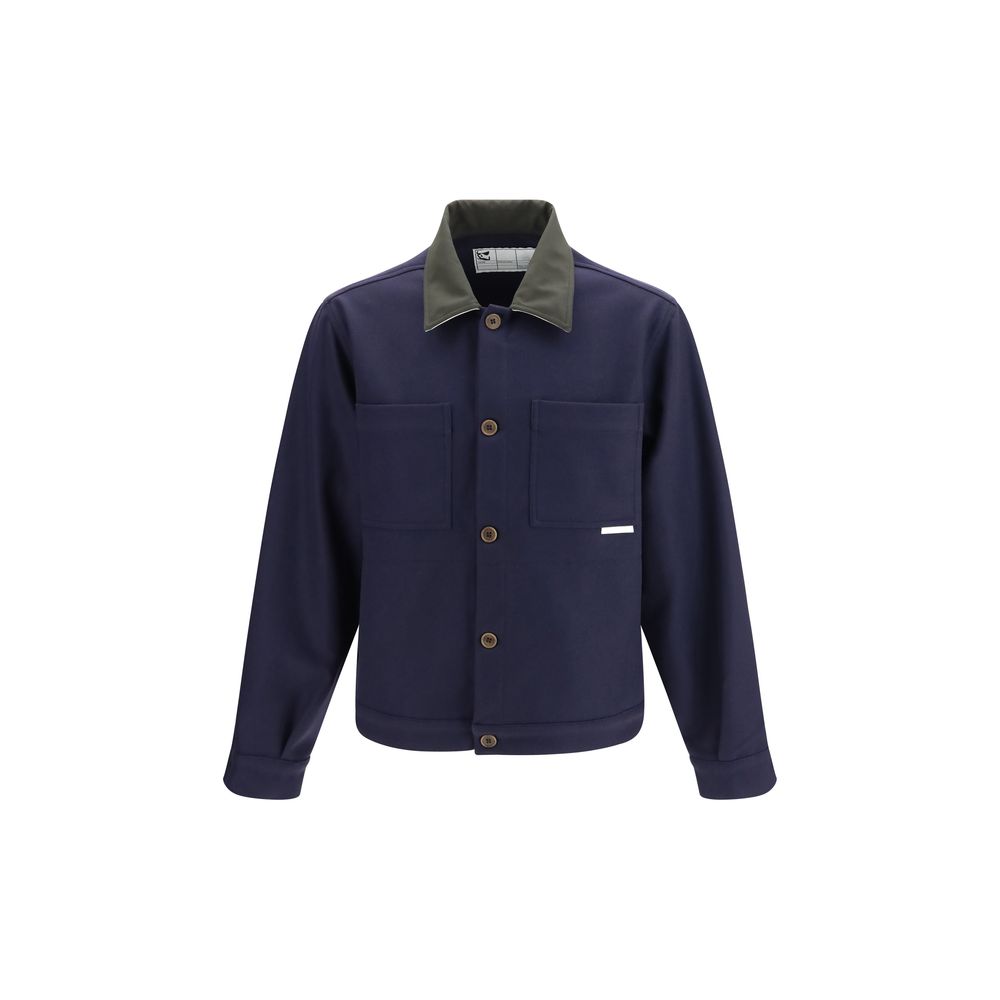 GR10K Blaue Jacke aus Lammwolle Aries