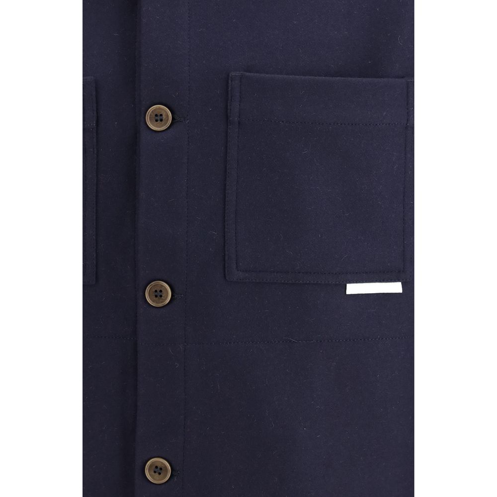 GR10K Blaue Jacke aus Lammwolle Aries