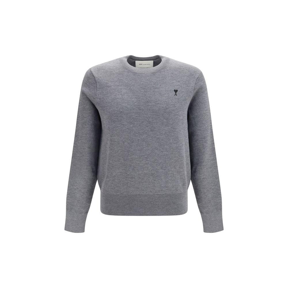 Ami Paris Grauer Oves Aries Wollpullover