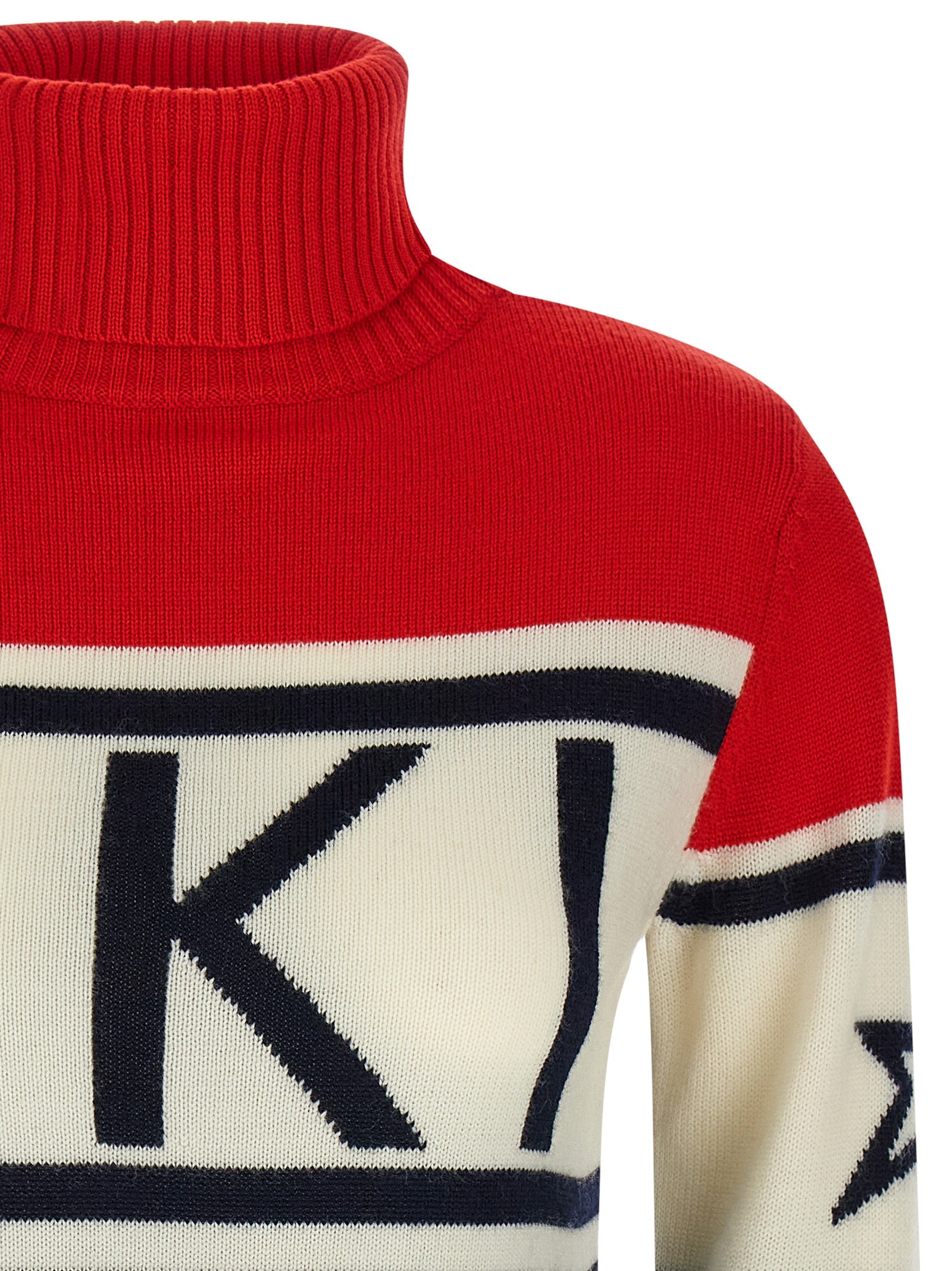PERFECT MOMENT Mehrfarbige Strickjacke aus Merinowolle