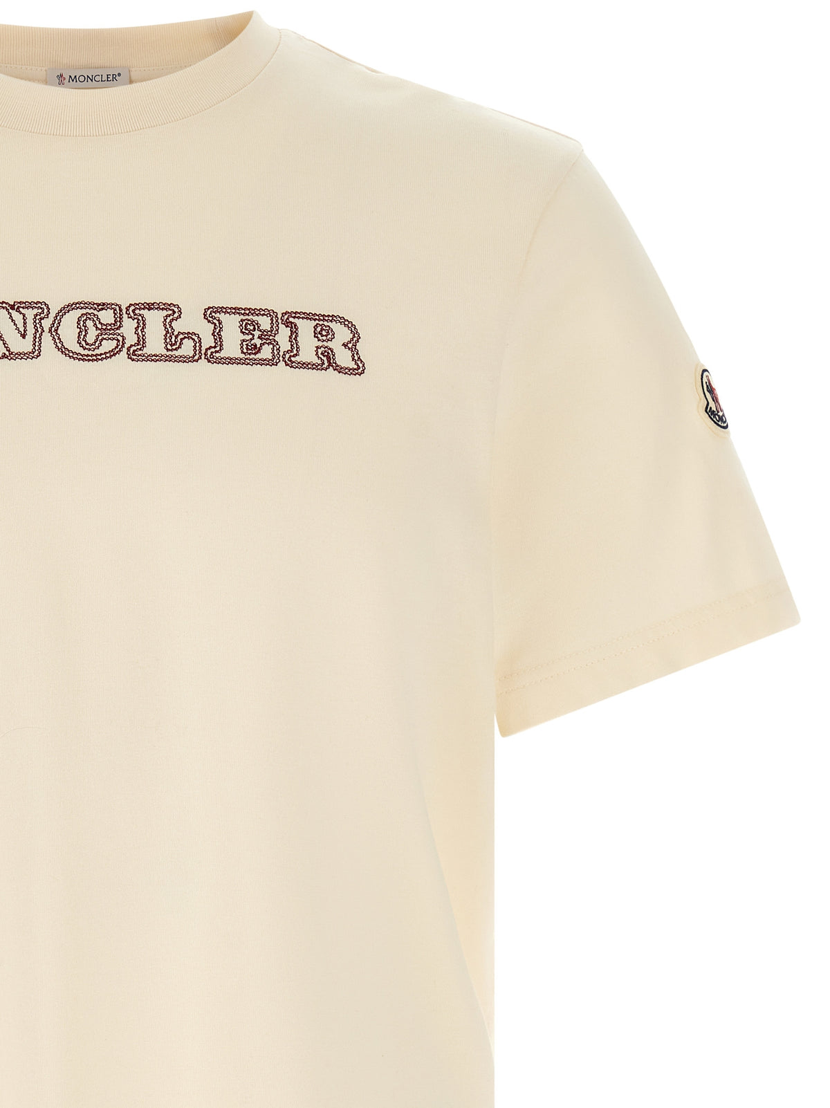 Moncler Weißes Baumwoll-T-Shirt
