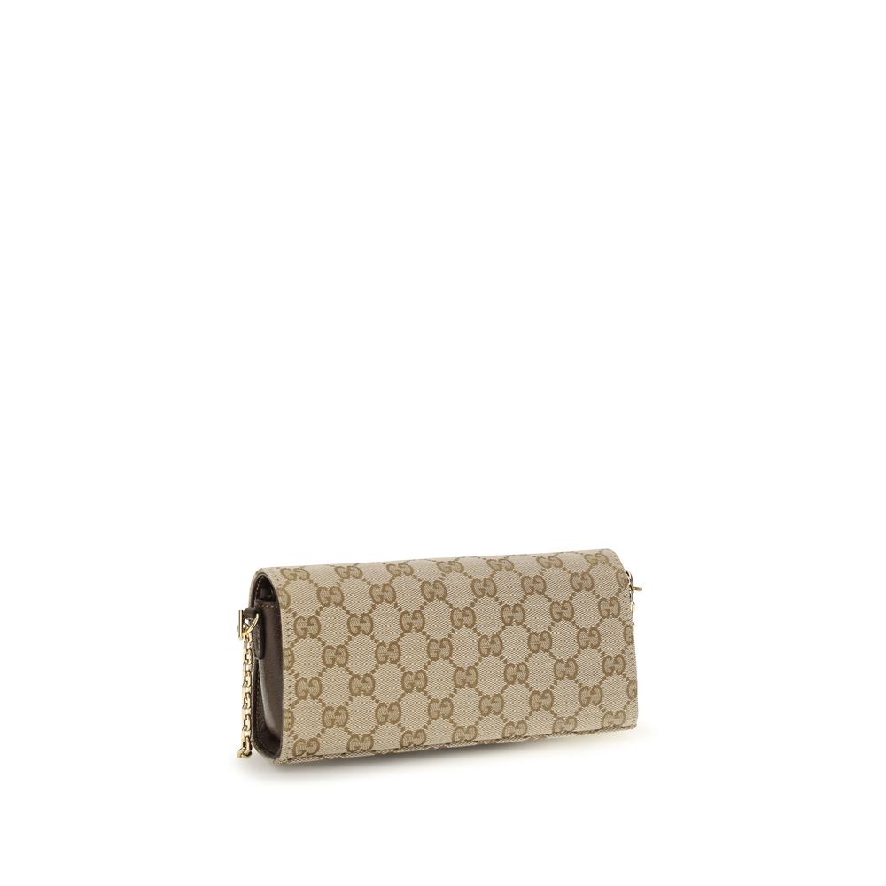 Gucci Beige Stoff-Portemonnaie