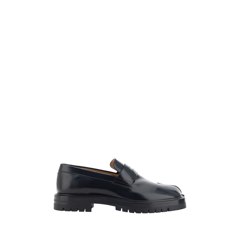 Maison Margiela Schwarze "Bos Taurus" Kalbsleder Loafer zum Hineinschlüpfen