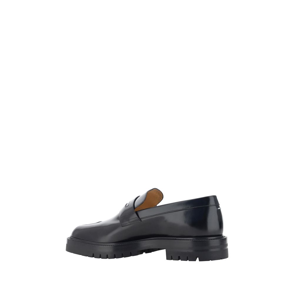 Maison Margiela Schwarze "Bos Taurus" Kalbsleder Loafer zum Hineinschlüpfen