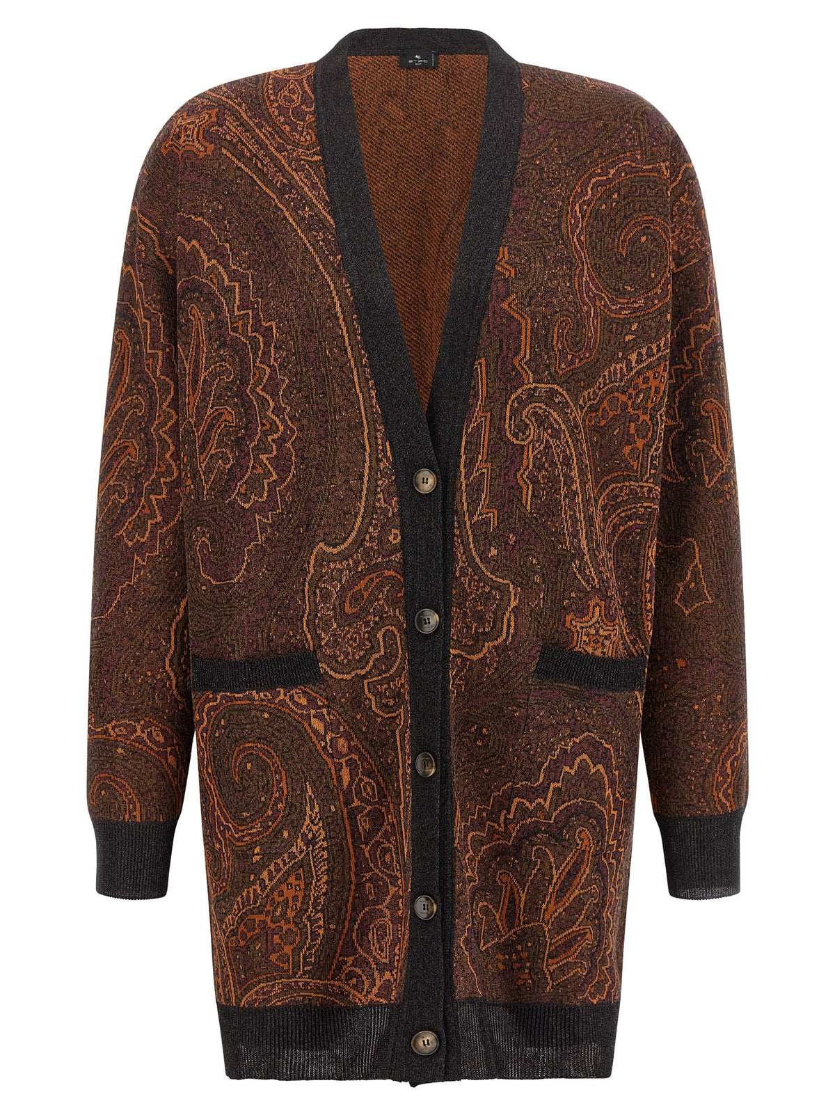 Etro Brauner Viskose-Cardigan