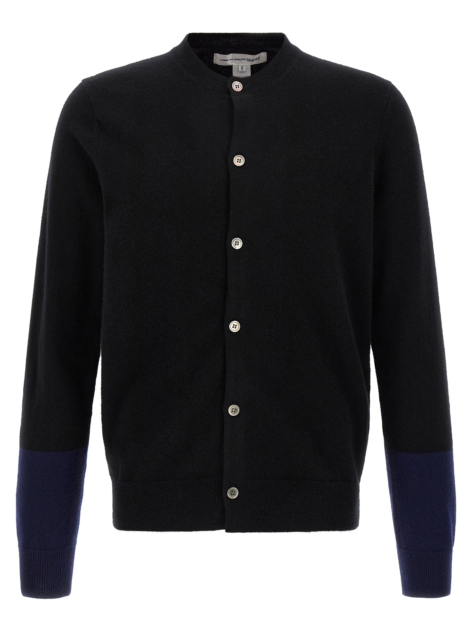 Comme Des Garçons Schwarzer Wollcardigan