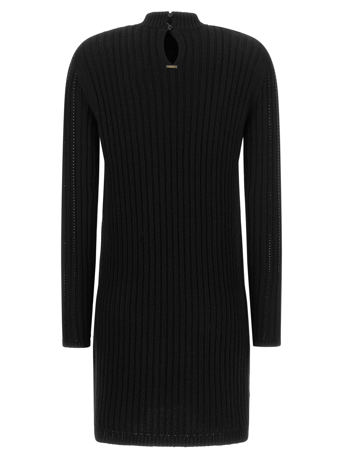 Twinset Schwarzes Viskose-Kurzkleid