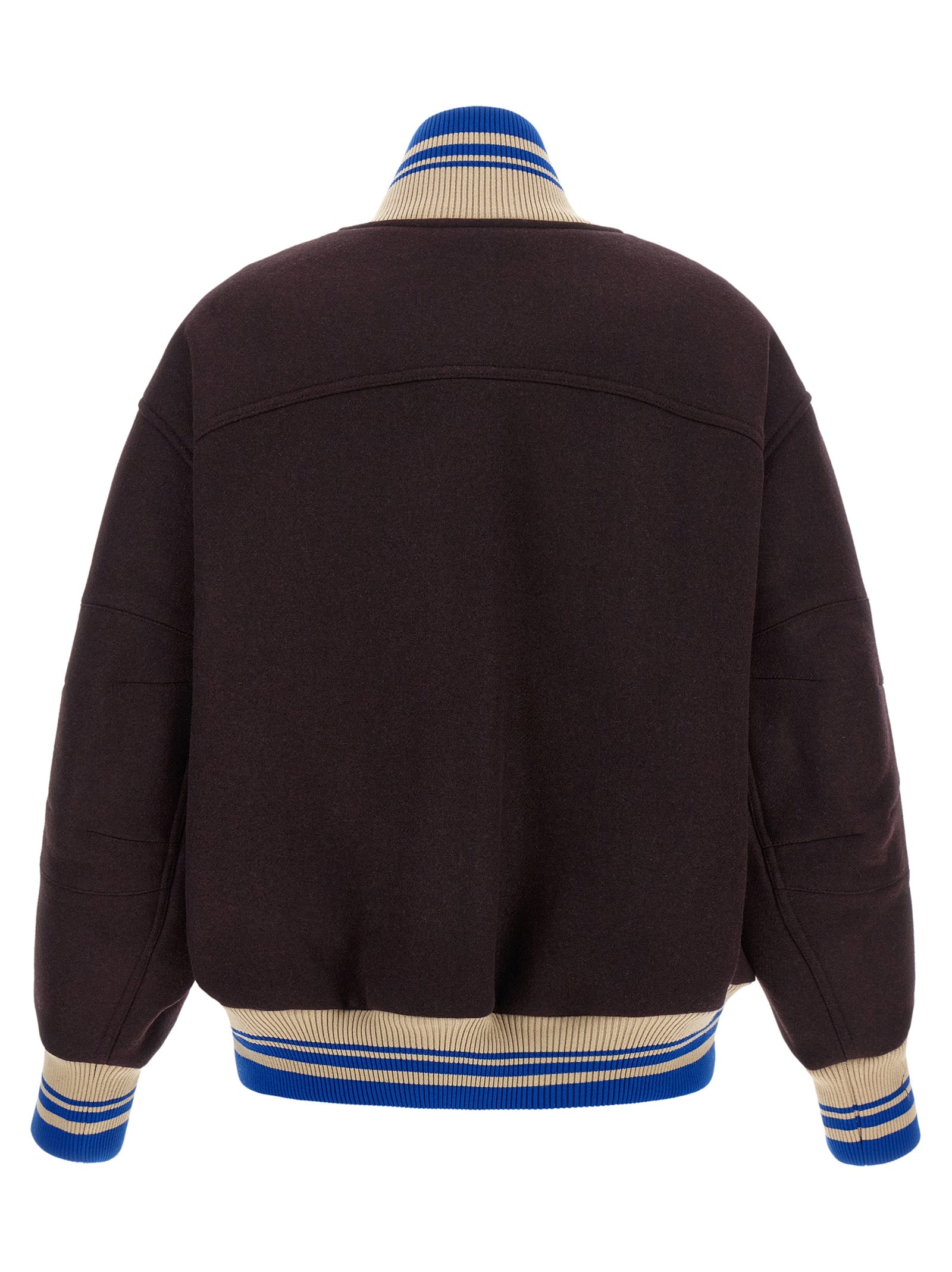 Dries Van Noten Lila Woll-Bomberjacke