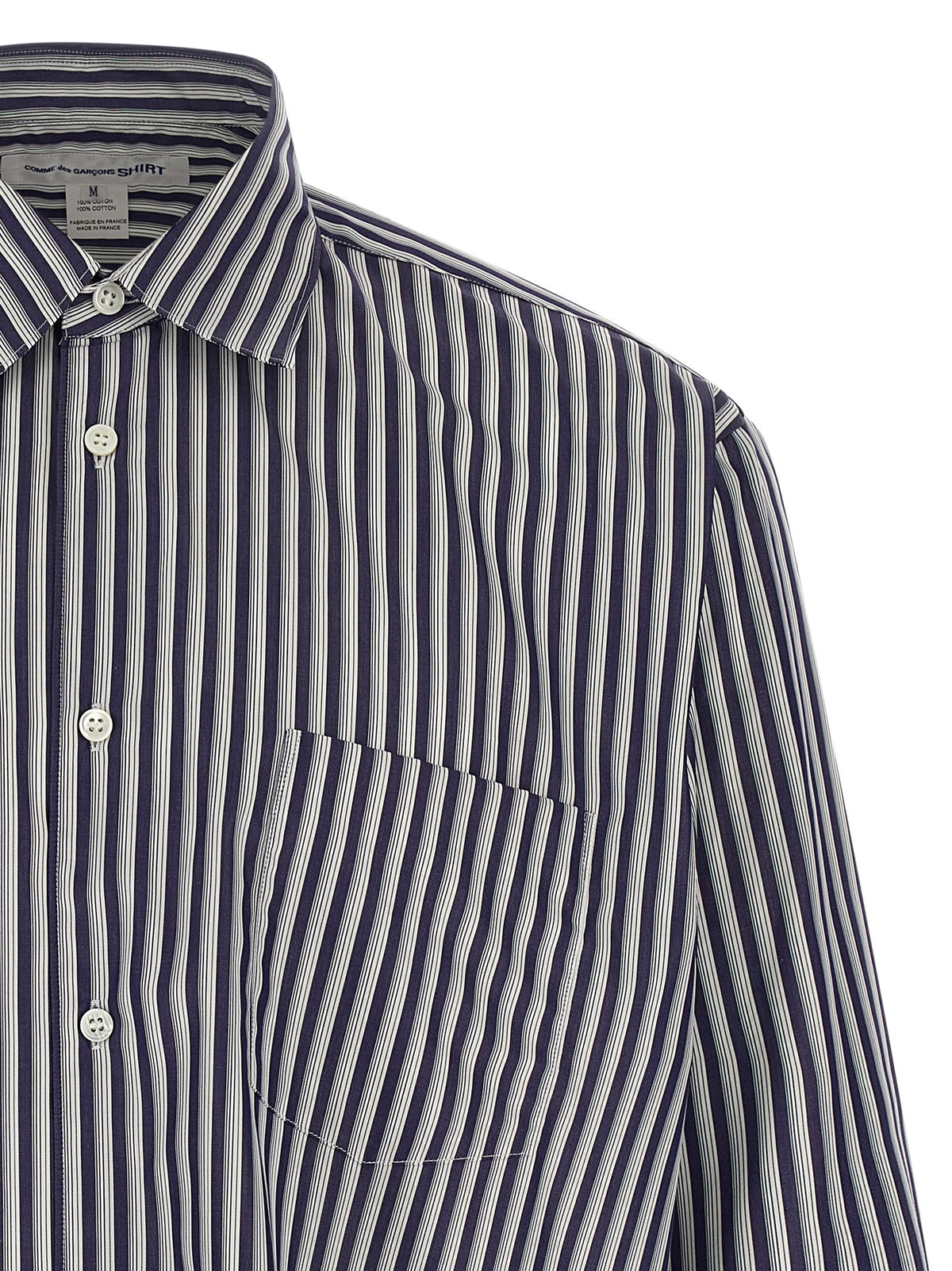 Comme Des Garçons Blaue Baumwollbluse