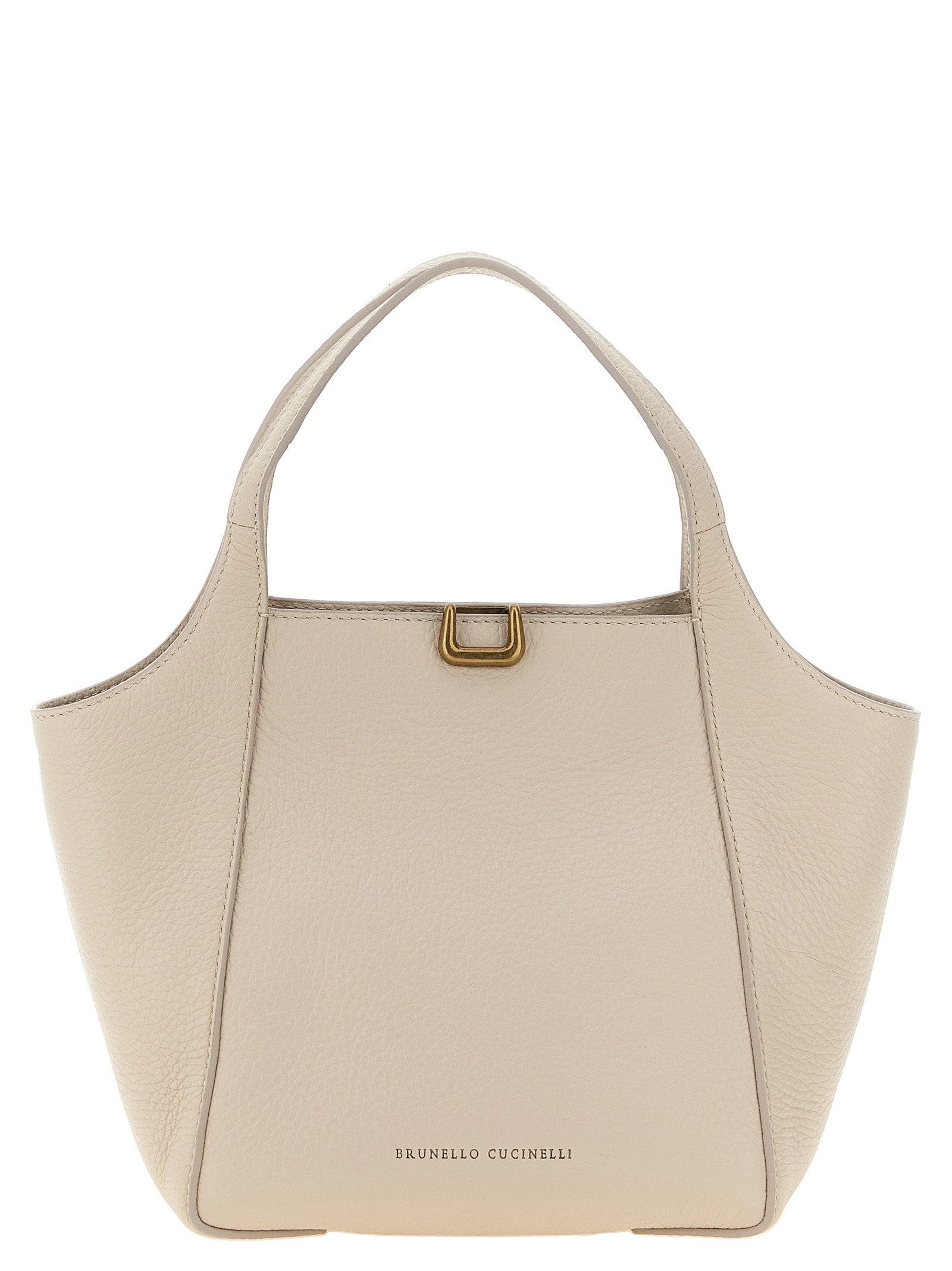 Brunello Cucinelli Handtasche aus beigem Nubukleder
