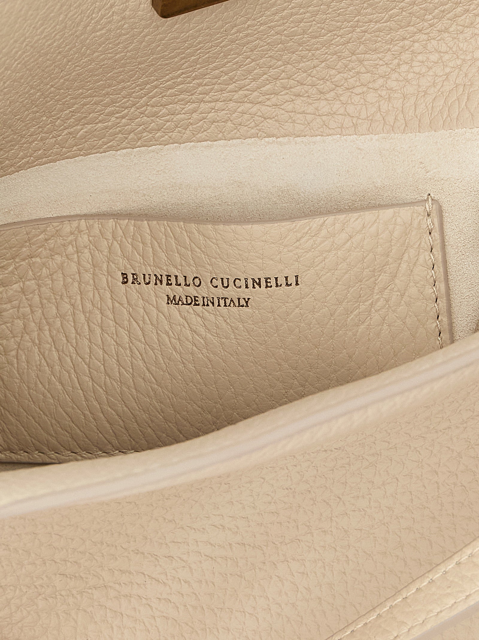 Brunello Cucinelli Handtasche aus beigem Nubukleder