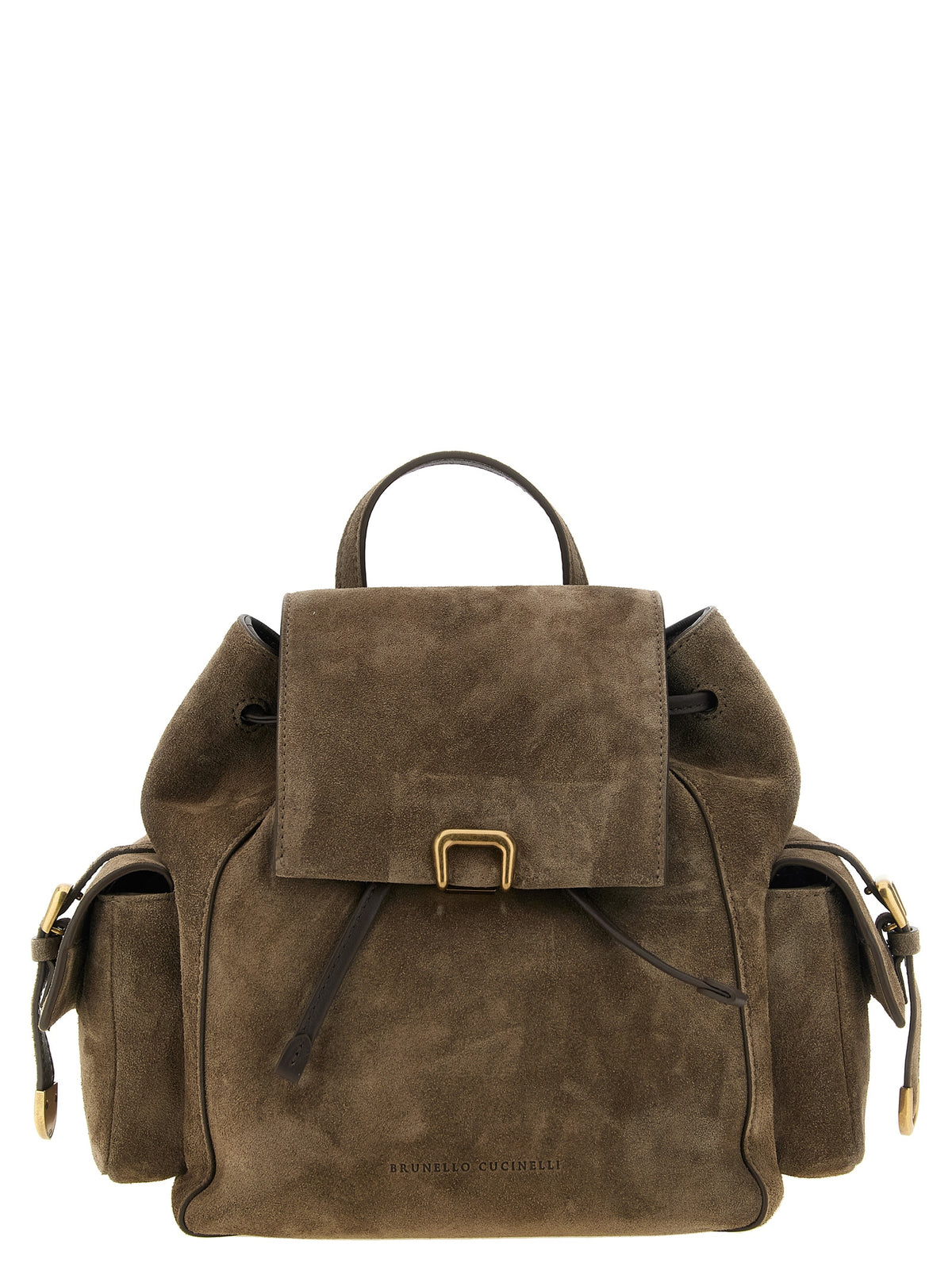 Brunello Cucinelli Rucksack aus braunem Kalbsleder