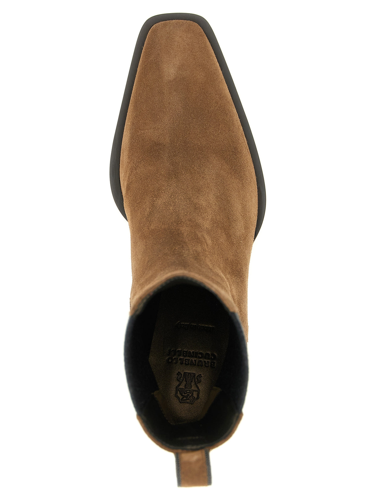 Brunello Cucinelli Chelsea Boots aus braunem Kalbsleder