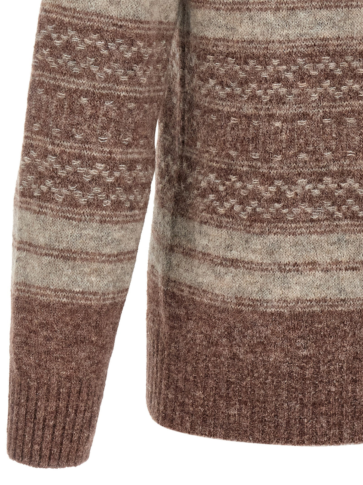 Brunello Cucinelli Strickjacke aus brauner Alpaka-Wolle