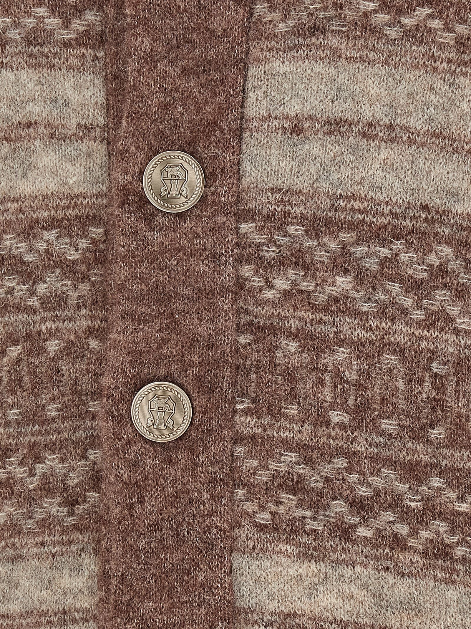 Brunello Cucinelli Strickjacke aus brauner Alpaka-Wolle
