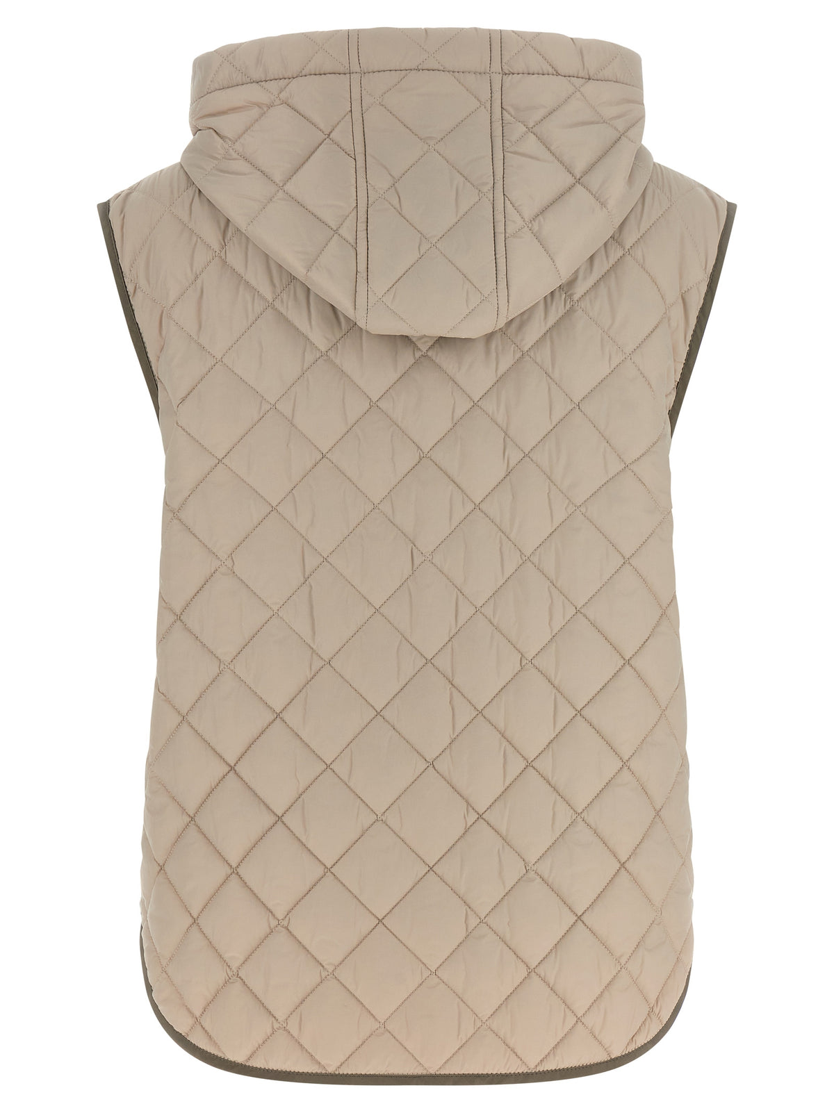 Brunello Cucinelli Beige Polyamid Ärmellose Jacke