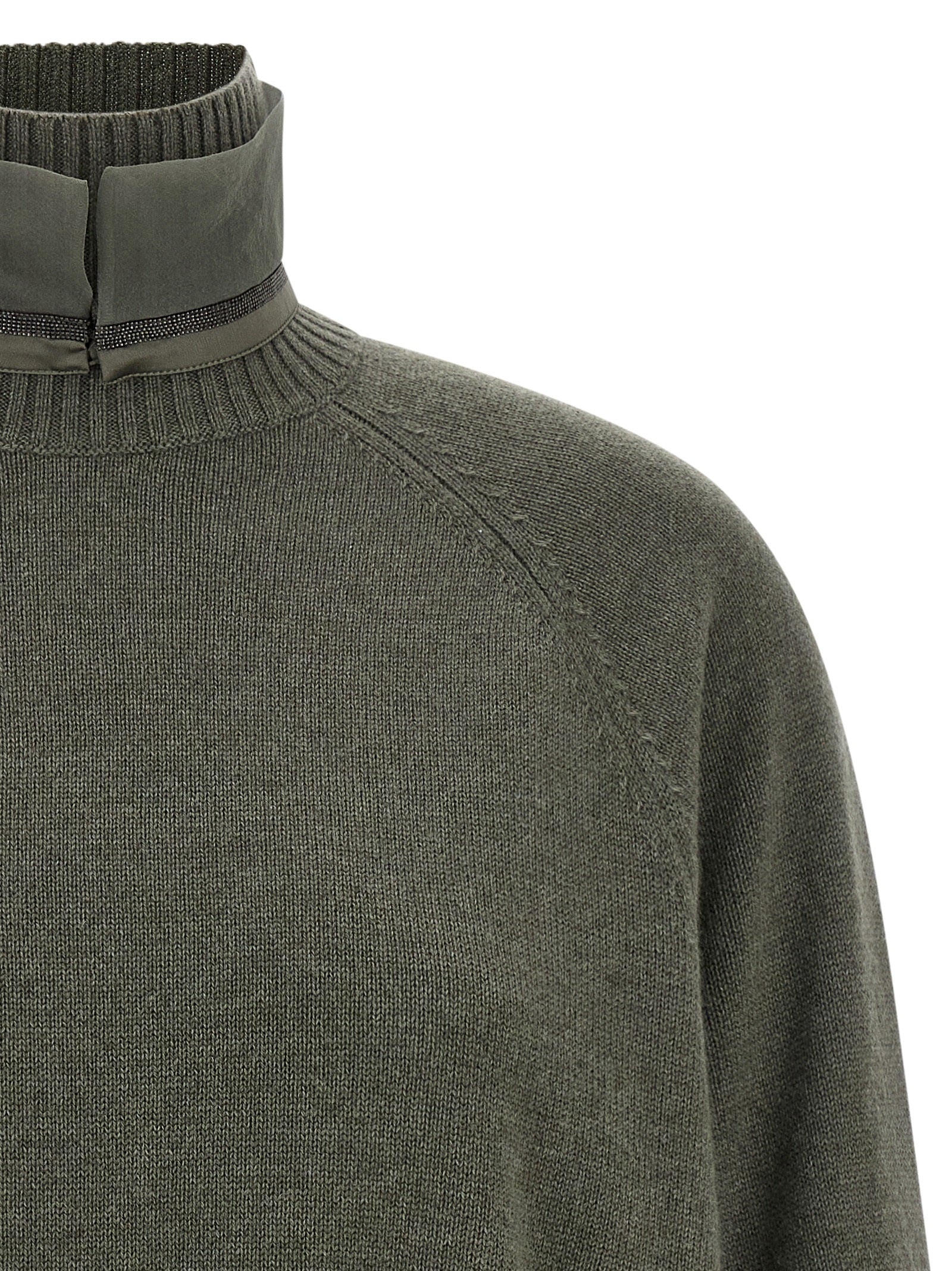 Brunello Cucinelli Zweifarbige Kaschmir-Strickjacke