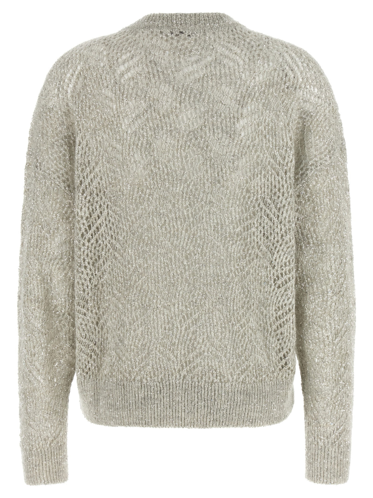 Brunello Cucinelli Grauer Cardigan aus Polyamid