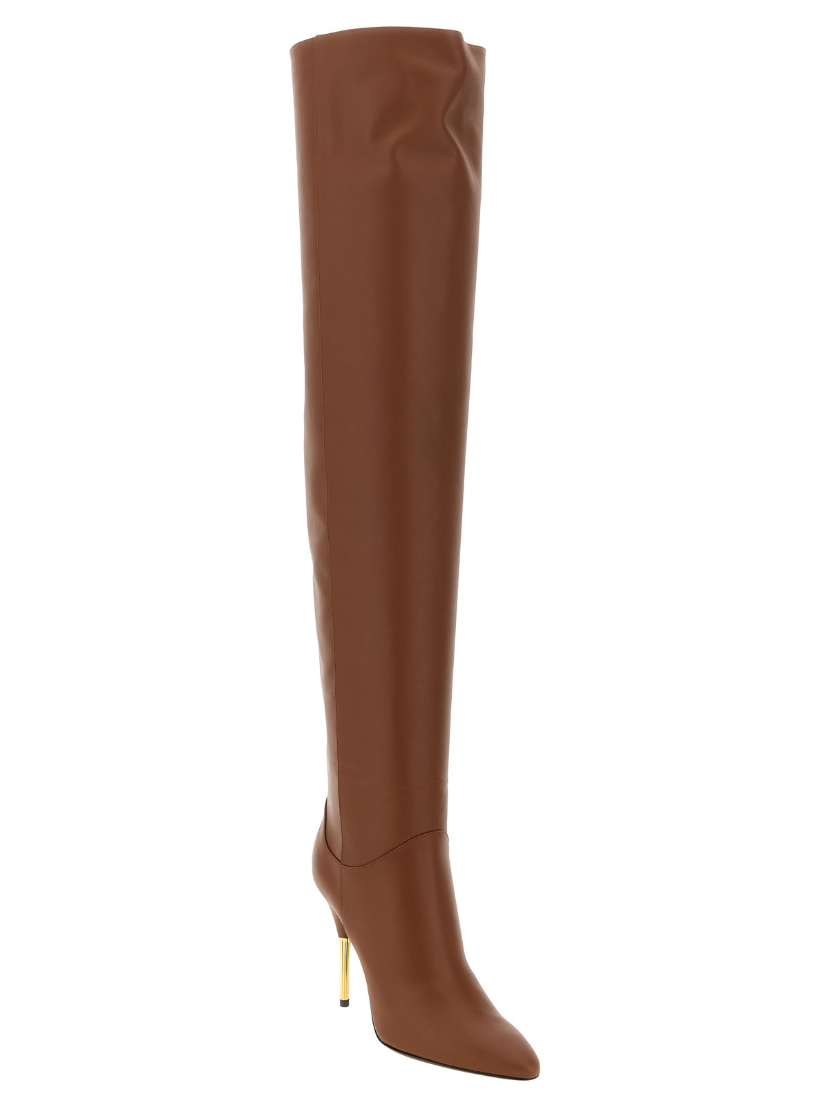Valentino Garavani Braun Kalbsleder Overknee-Stiefel