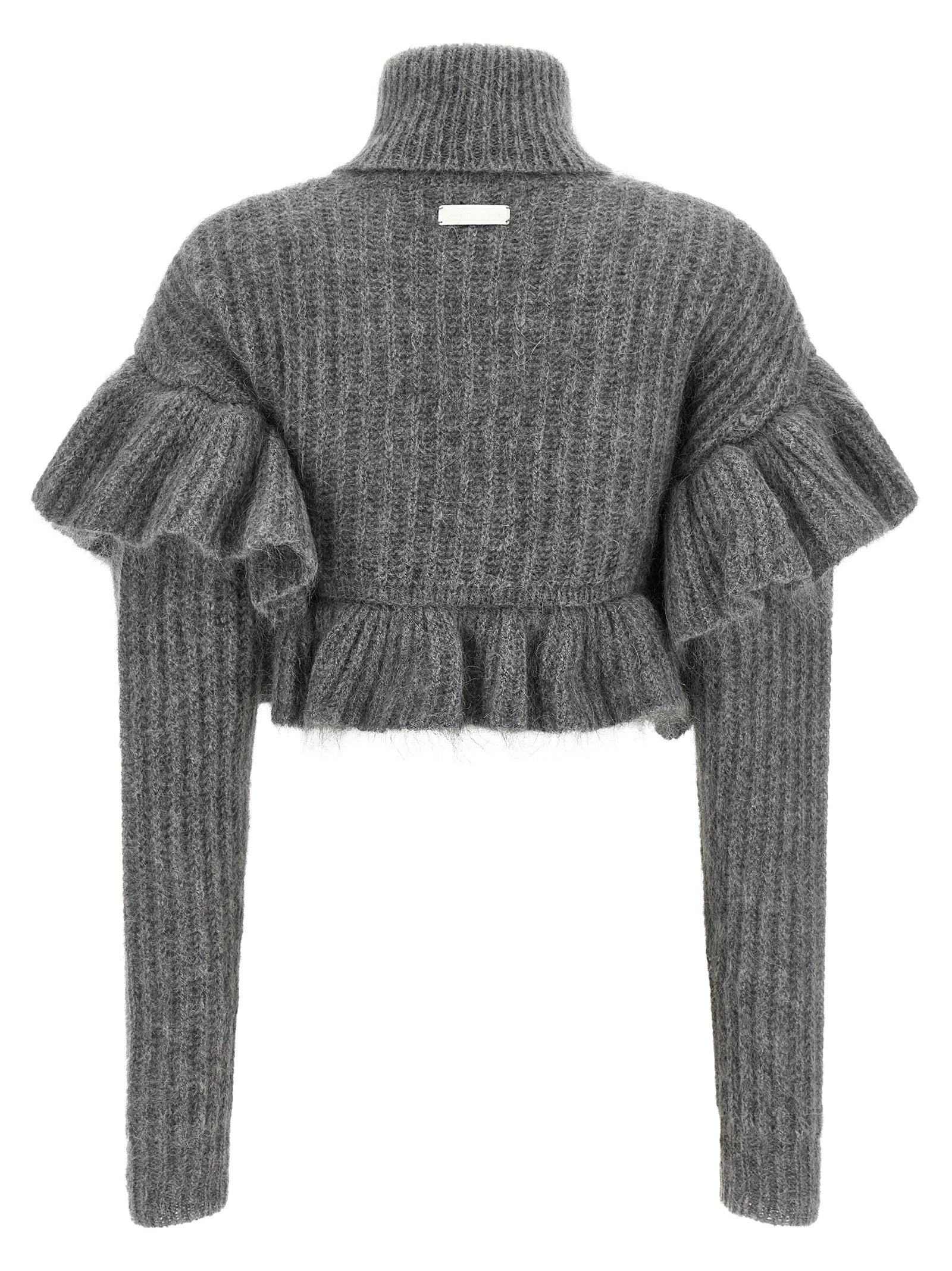 Elisabetta Franchi Grauer Mohair-Cardigan