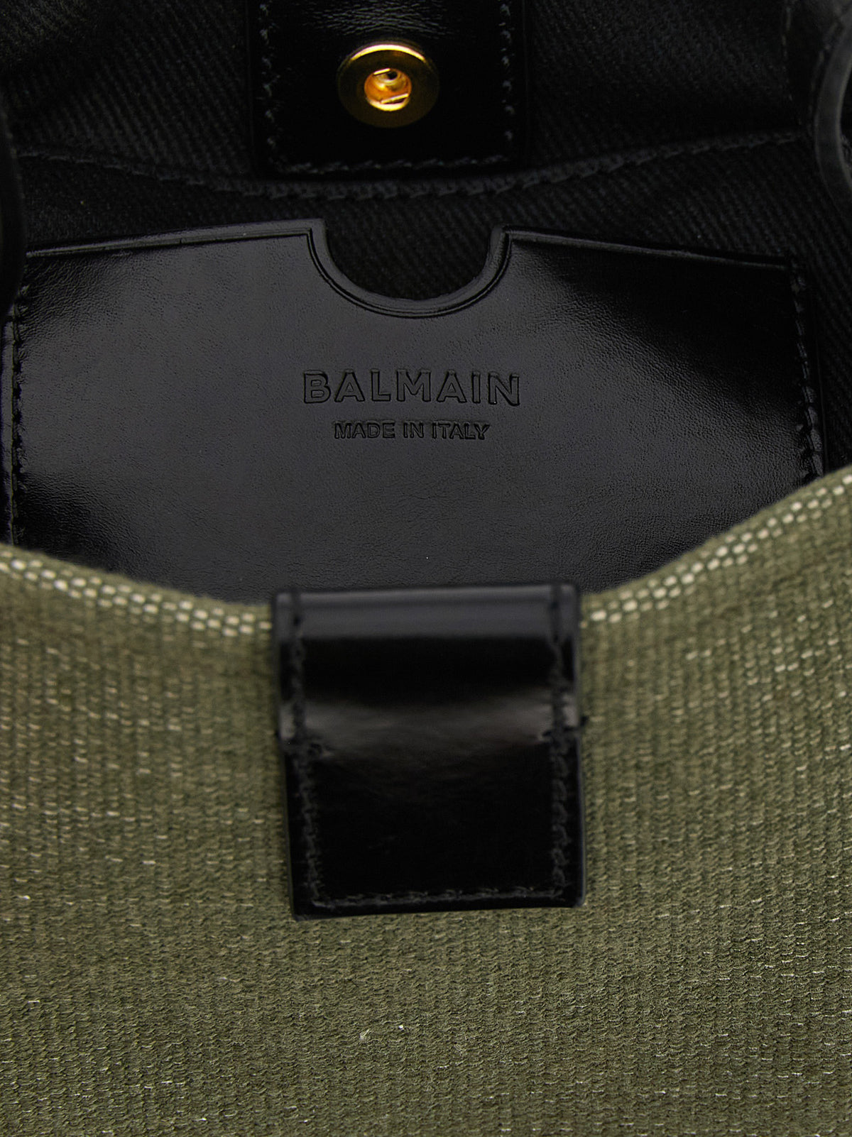 Balmain Schultertasche aus zweifarbigem Stoff