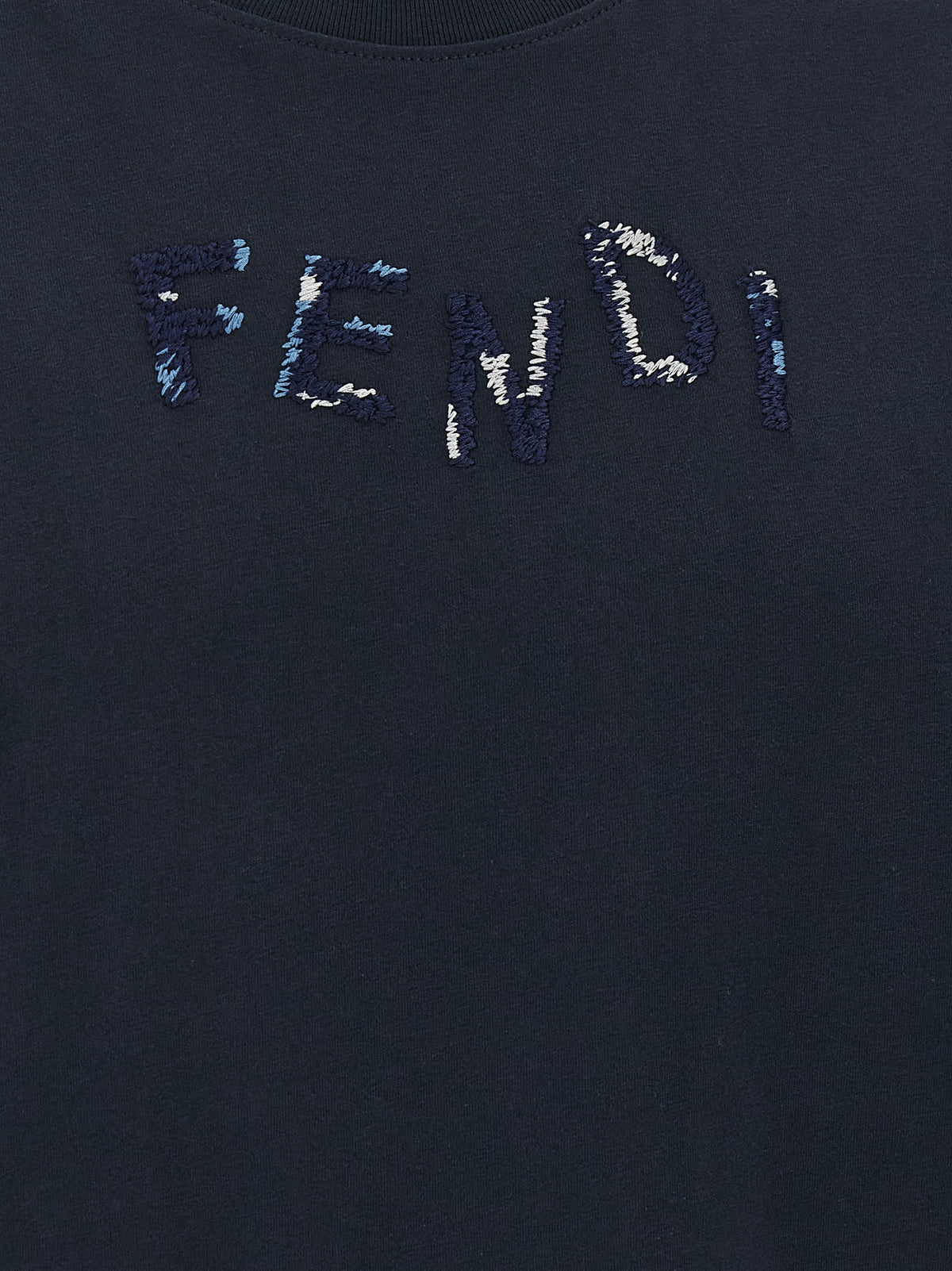 Fendi Blaues Baumwoll-T-Shirt