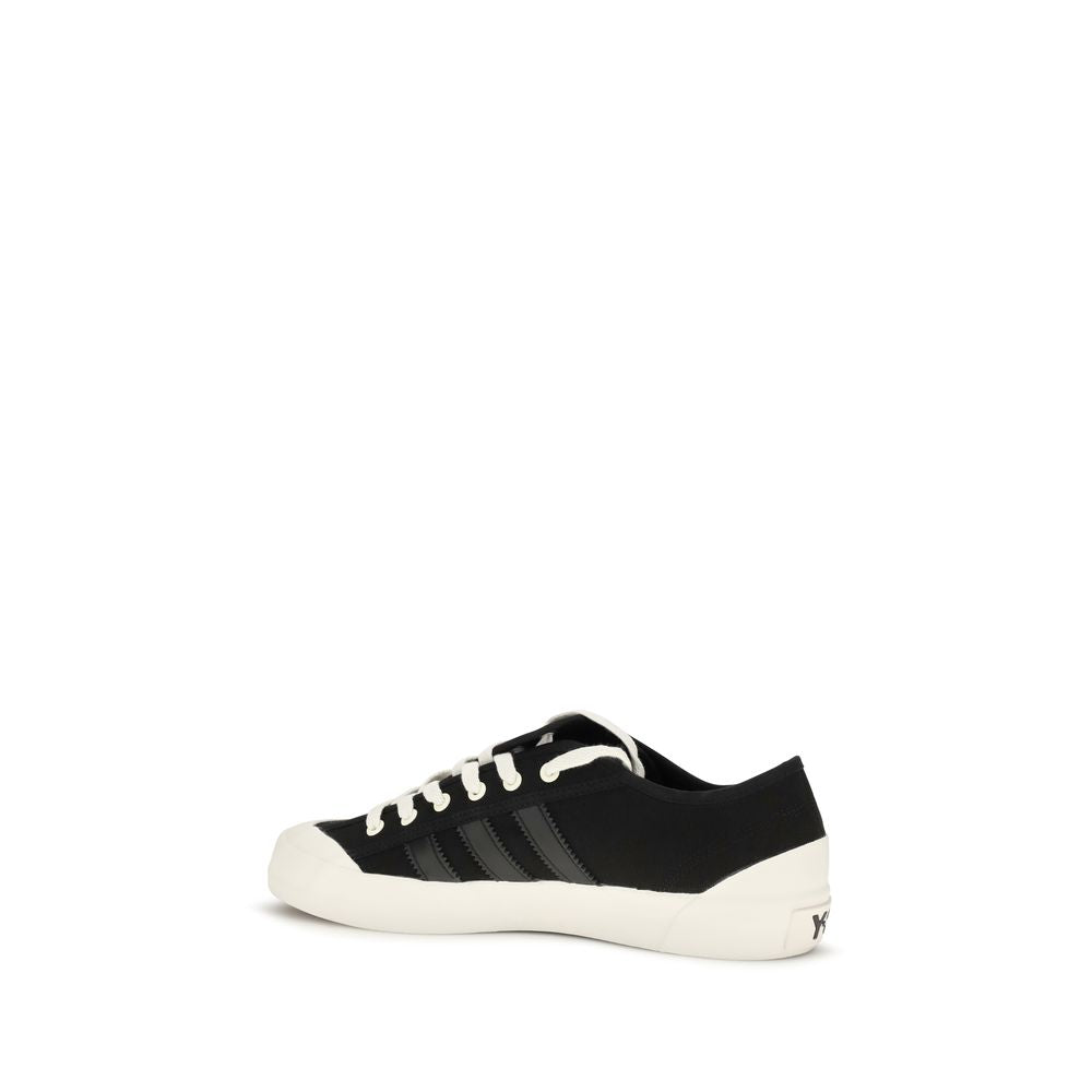 Y-3 Schwarze Stoff-Sneaker mit niedrigem Schaft