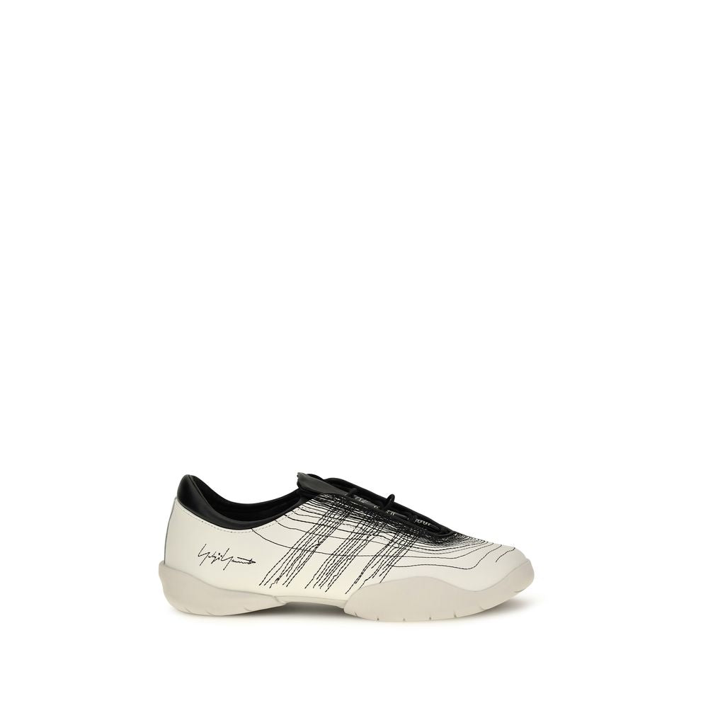 Y-3 Beige Calf Leather Bos Taurus Sneakers