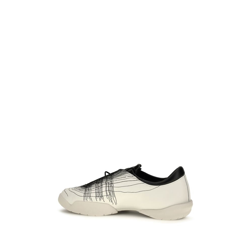Y-3 Beige Calf Leather Bos Taurus Sneakers