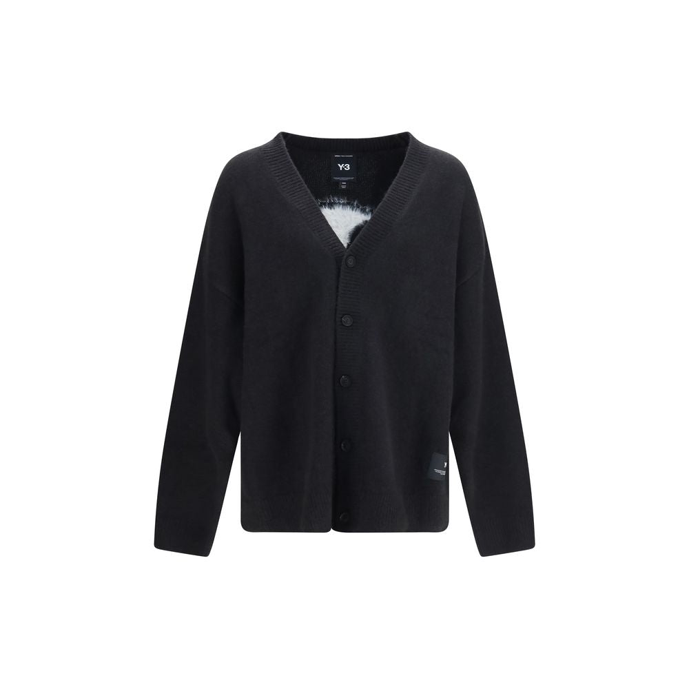 Y-3 Schwarzer Cardigan aus Polyamid