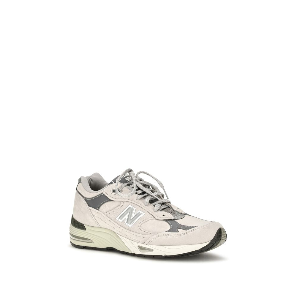 New Balance Graue Wildleder-Sneaker im Athletic-Look