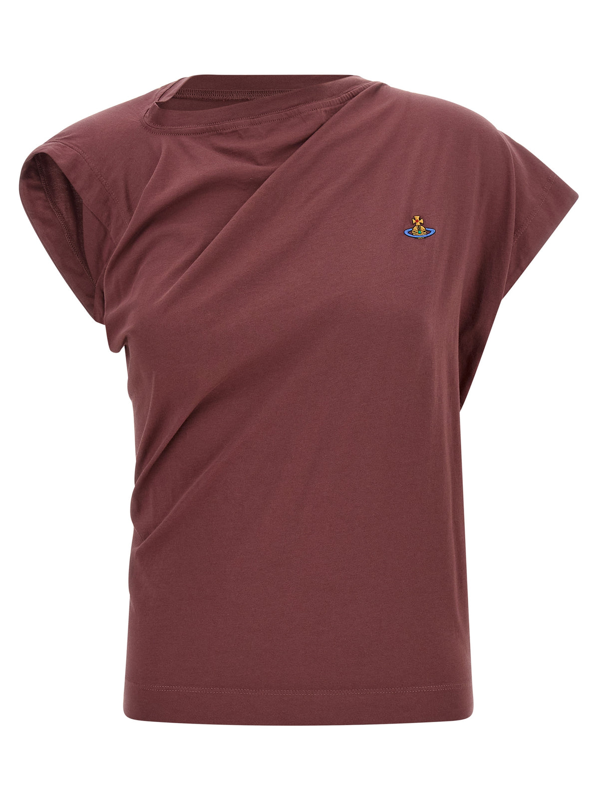 Vivienne Westwood Ärmelloses T-Shirt aus Baumwolle in Bordeaux