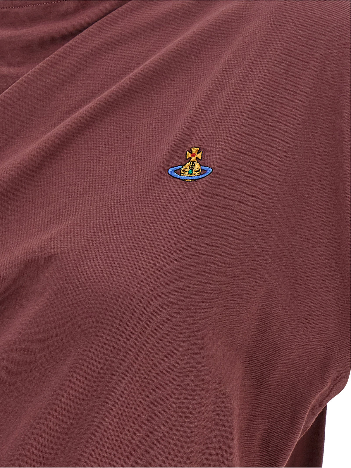 Vivienne Westwood Ärmelloses T-Shirt aus Baumwolle in Bordeaux