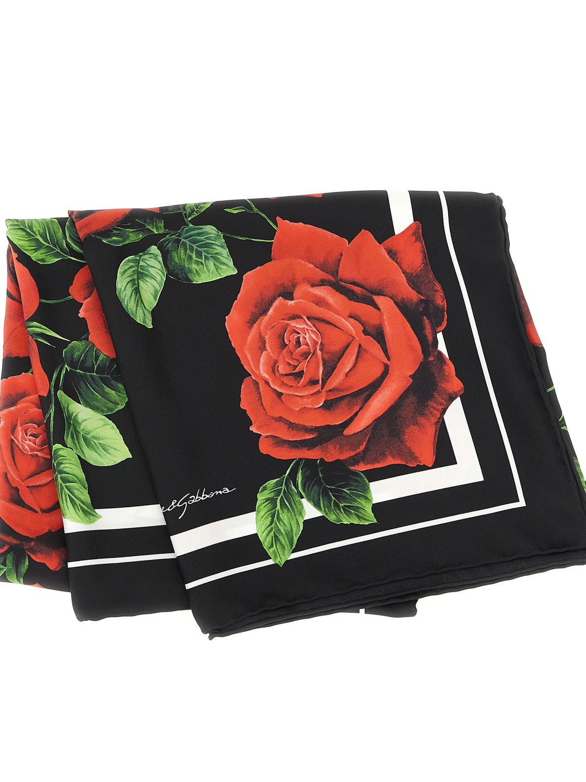 Dolce & Gabbana Schwarzer Seidenschal