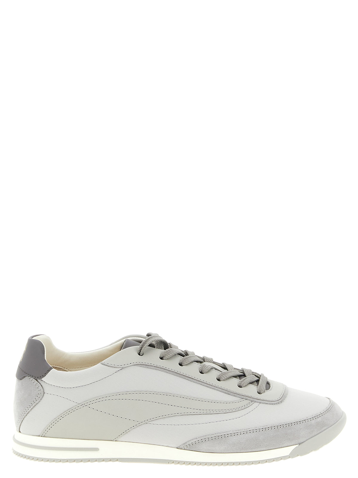 Brunello Cucinelli Graue Low-Top-Sneaker aus Polyethylen