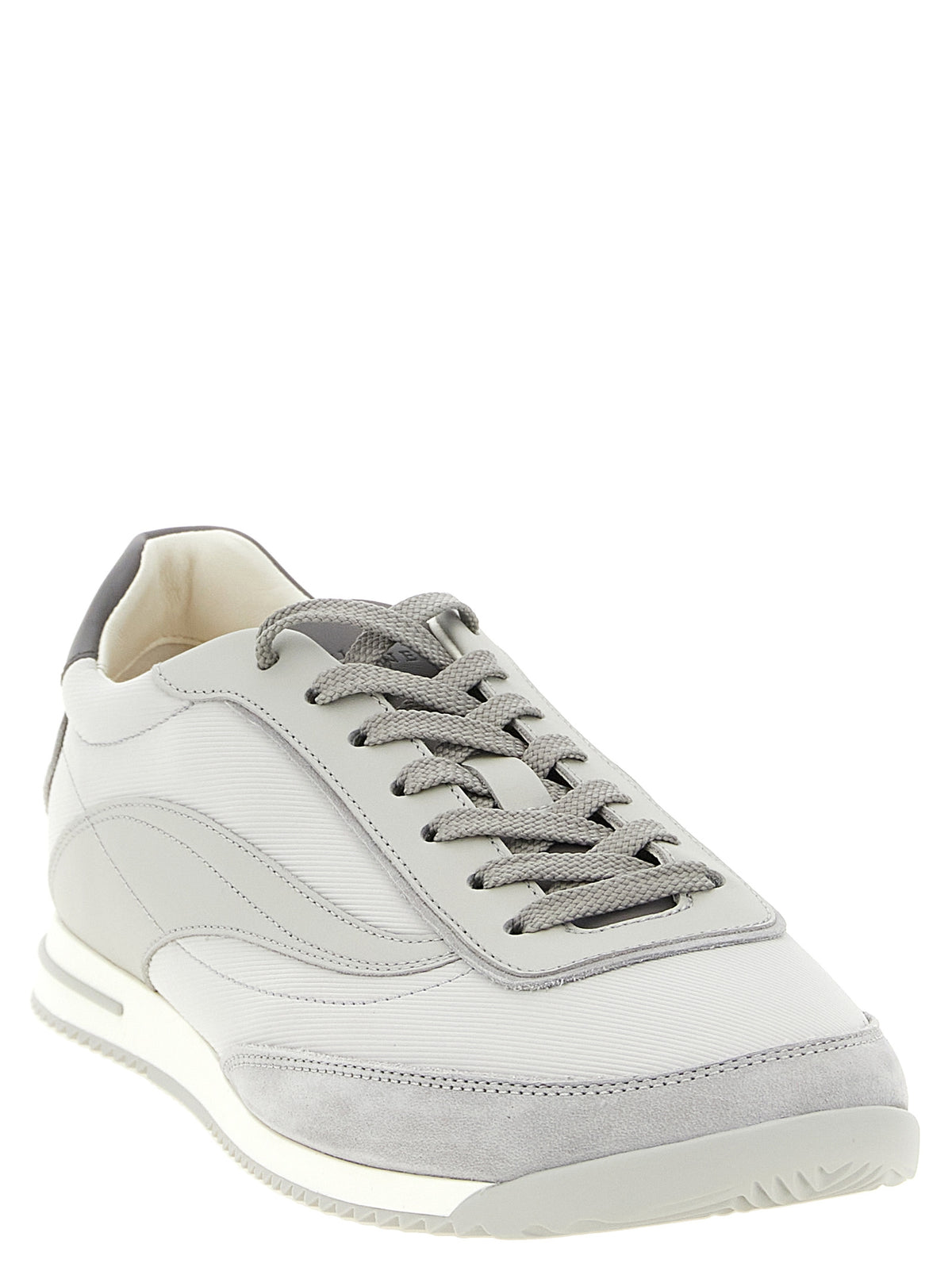 Brunello Cucinelli Graue Low-Top-Sneaker aus Polyethylen